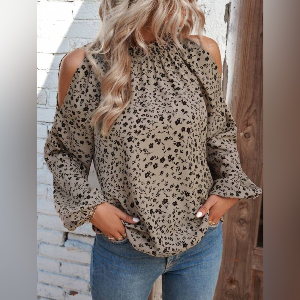 SHEIN cold shoulder blouse